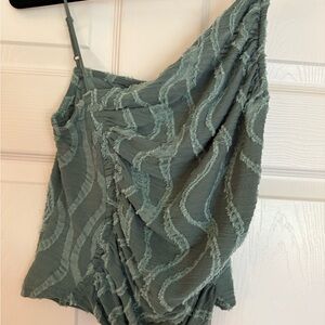 Free People Textured Green Camisole